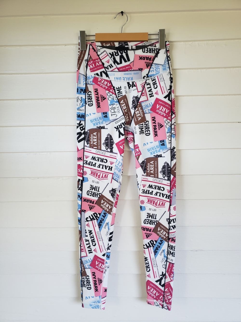 Adidas X Ivy Park women's White Ski Tag Activewear Legging Size XS